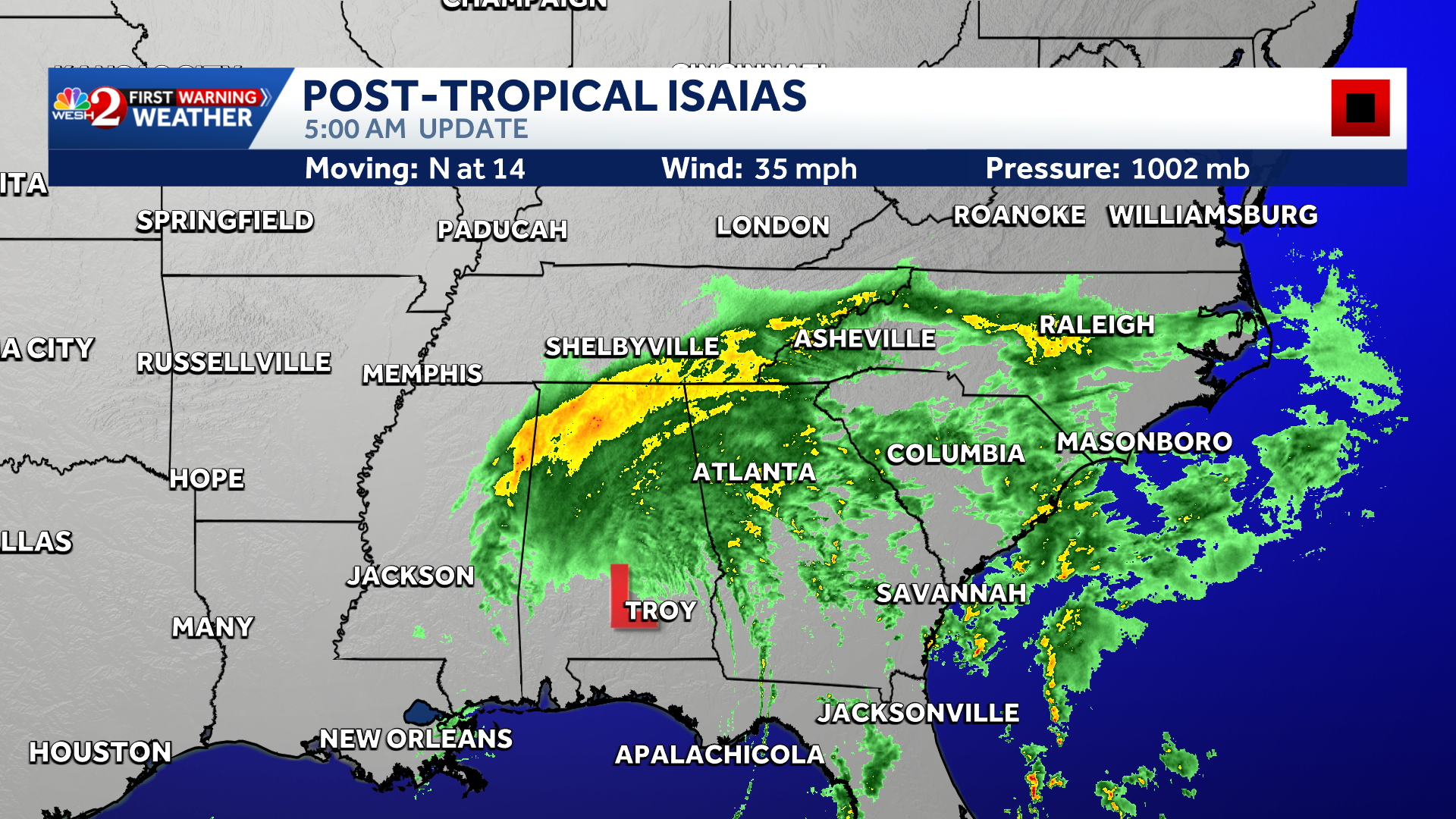 Isaias weakens after Category 2 landfall in Florida, but flooding threat continues — WESH 2 Orlando, Windermere Community news