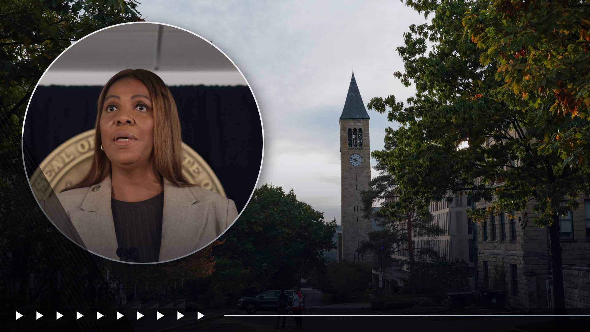 Man accused in Cornell rape lawsuit wants Letitia James removed from investigation over her posts — WESH 2 Orlando