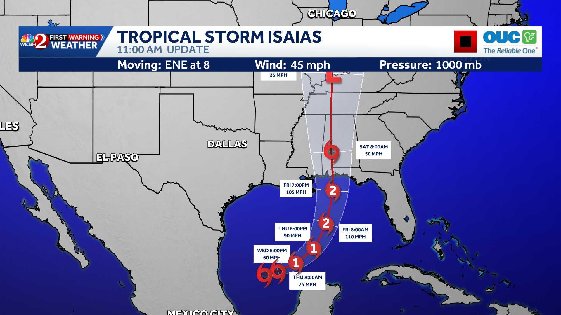 Tropical Storm Isaias: Maps, spaghetti models — WESH 2 Orlando