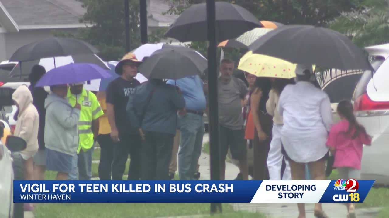 Vigil held for teen killed in Polk County school bus crash — WESH 2 Orlando, Windermere Schools news