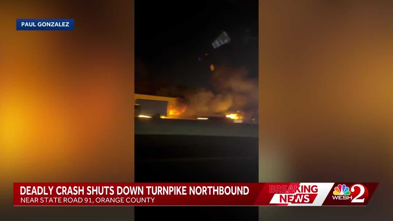Six killed in fiery crash on Florida’s Turnpike in Orange County, troopers say — WESH 2 Orlando, Windermere Community news
