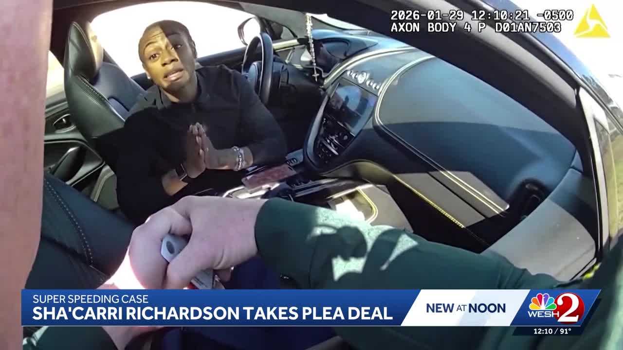 Olympic track star Sha'Carri Richardson takes plea deal in Florida super-speeder case — WESH 2 Local Orlando, Windermere Community news