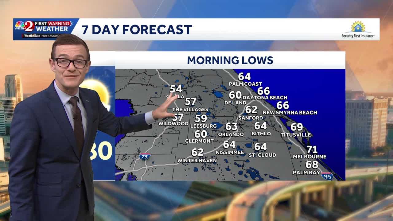 Central Florida to see cooler mornings this week — WESH 2 Orlando, Windermere Community news
